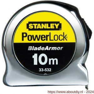 Stanley rolbandmaat Powerlock Blade Armor 10 m op kaart - A51020904 - afbeelding 3