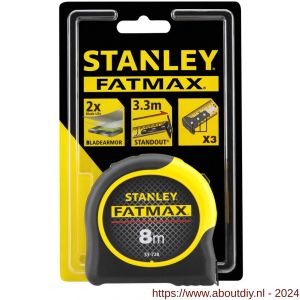 Stanley FatMax rolbandmaat Blade Armor 8 m x 32 mm - A51020906 - afbeelding 2