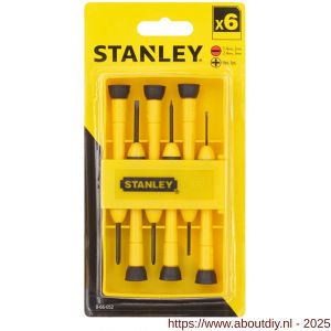 Stanley 6 delige CushionGrip schroevendraaierset Parallel 1,4, 2, 2,4 en 3 mm, Phillips PH 0 - A51021386 - afbeelding 2