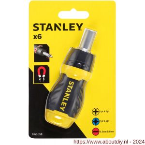 Stanley multibit Stubby schroevendraaier met ratel - A51021179 - afbeelding 4