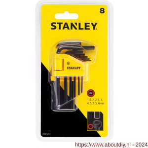 Stanley stiftsleutelset 8 delig 1,5-6 mm - A51020861 - afbeelding 4