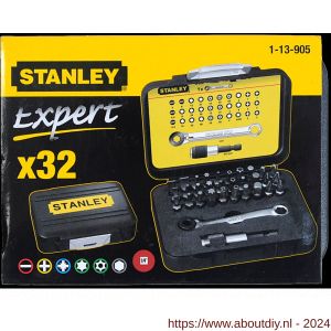 Stanley bitset Expert Pro 1/4 inch ringsteeksleutel 32 delig - A51020357 - afbeelding 2