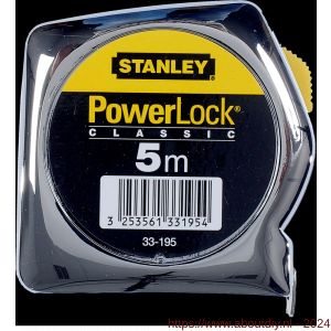 Stanley rolbandmaat Powerlock 5 m x 25 mm - A51020892 - afbeelding 1