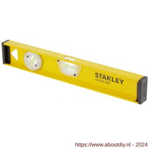 Stanley waterpas aluminium I-Beam 400 mm 2 libellen met 180 graden libel - A51021026 - afbeelding 1