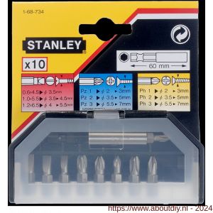 Stanley assortiment bits 10 delig - A51020361 - afbeelding 2