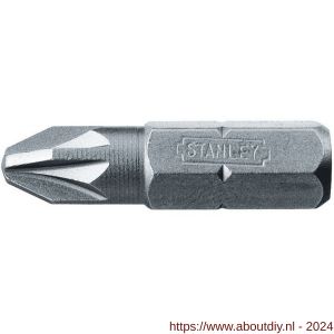 Stanley 1/4 inch schroefbit Pozidriv nummer 1 25 mm - A51020337 - afbeelding 1