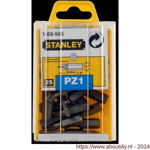 Stanley 1/4 inch schroefbit Pozidriv nummer 1 25 mm - A51020337 - afbeelding 2