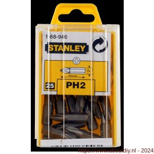 Stanley 1/4 inch schroefbit Phillips nummer 2 25 mm - A51020332 - afbeelding 2
