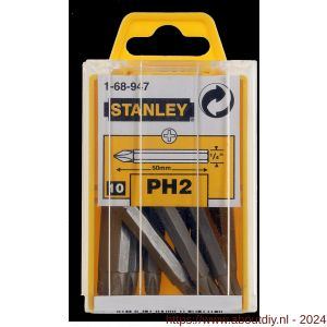 Stanley 1/4 inch schroefbit Phillips nummer 2 50 mm - A51020334 - afbeelding 2