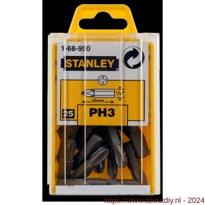 Stanley 1/4 inch schroefbit Phillips nummer 3 25 mm - A51020333 - afbeelding 2