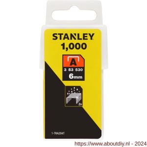Stanley nieten 6 mm type A 1000 stuks - A51020020 - afbeelding 2