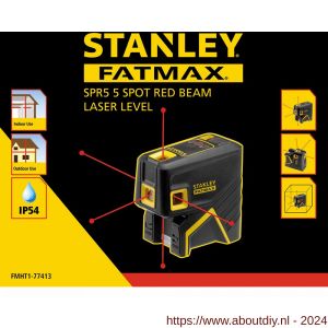 Stanley FatMax 5-puntslaser rood SPR5 - A51021914 - afbeelding 2