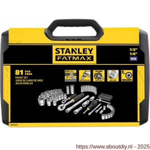 Stanley FatMax dopsleutelset 1/4 inch en 1/2 inch 81 delig - A51022020 - afbeelding 3