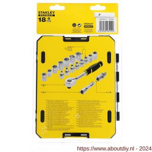 Stanley FatMax Pro Stack doppenset 3/8 inch 18-delig - A51022022 - afbeelding 6