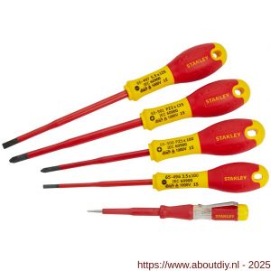 Stanley FatMax Pro VDE schroevendraaierset 5 delig PZ smalle tip - A51021411 - afbeelding 1