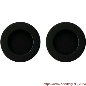 Henderson schuifdeurbeslag accessoires 385/B inlaatkom rond set 2 stuks 50 mm zwart - A20301250 - afbeelding 1
