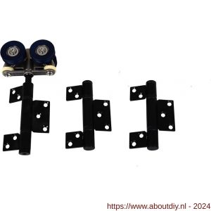Henderson vouwdeurgarnituur Roomflex RF4B middenhangrol set zwart - A20301264 - afbeelding 1
