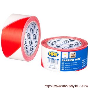 HPX afzetlint wit-rood 50 mm x 100 m - A51700268 - afbeelding 1