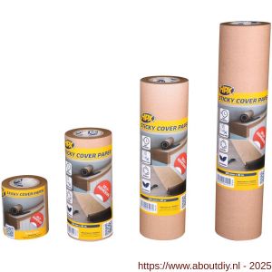 HPX zelfklevend afplak-afdekpapier 74 mm x 30 m - A51700284 - afbeelding 2