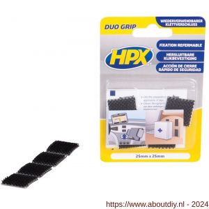 HPX Duo grip klikband pads 25 mm x 25 mm - A51700114 - afbeelding 1