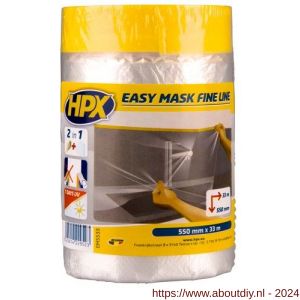 HPX Easy mask fine line afplakfolie 550 mm x 33 m - A51700277 - afbeelding 1