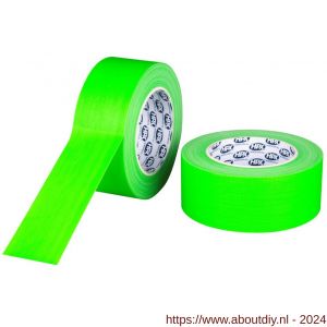 HPX gaffer textiel montage tape fluo groen 50 mm x 25 m - A51700193 - afbeelding 1