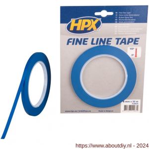HPX Fine line tape hittebestendige lineerband blauw 6 mm x 33 m - A51700059 - afbeelding 1