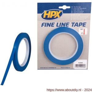 HPX Fine line tape hittebestendige lineerband blauw 9 mm x 33 m - A51700060 - afbeelding 1