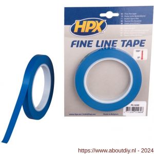 HPX Fine line tape hittebestendige lineerband blauw 12 mm x 33 m - A51700061 - afbeelding 1