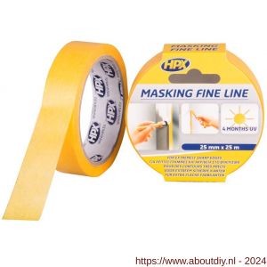 HPX Masking 4400 Fine Line afplaktape oranje 25 mm x 25 m - A51700029 - afbeelding 1
