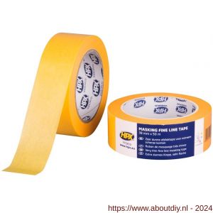 HPX Masking 4400 Fine Line afplaktape oranje 36 mm x 50 m - A51700027 - afbeelding 1