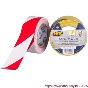 HPX zelfklevende belijning markeringstape geel zwart 50 mm x 33 m - A51700043 - afbeelding 2
