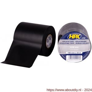 HPX PVC isolatietape zwart 100 mm x 33 m - A51700086 - afbeelding 1