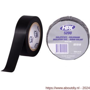 HPX PVC isolatietape zwart 19 mm x 10 m - A51700076 - afbeelding 1