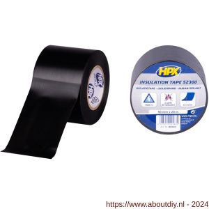 HPX PVC isolatietape zwart 50 mm x 20 m - A51700097 - afbeelding 1