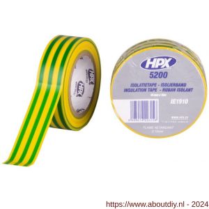HPX PVC isolatietape geel-groen 19 mm x 10 m - A51700078 - afbeelding 1