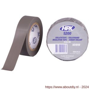 HPX PVC isolatietape grijs 19 mm x 10 m - A51700079 - afbeelding 1