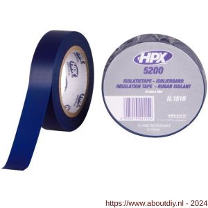 HPX PVC isolatietape blauw 15 mm x 10 m - A51700070 - afbeelding 1