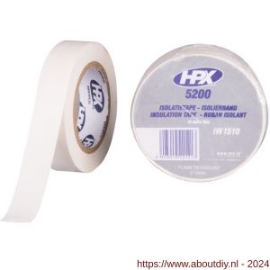 HPX PVC isolatietape wit 15 mm x 10 m - A51700073 - afbeelding 1