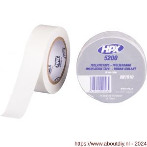 HPX PVC isolatietape wit 19 mm x 10 m - A51700082 - afbeelding 1