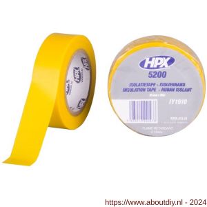 HPX PVC isolatietape geel 19 mm x 10 m - A51700083 - afbeelding 1