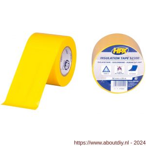 HPX PVC isolatietape geel 50 mm x 20 m - A51700102 - afbeelding 1