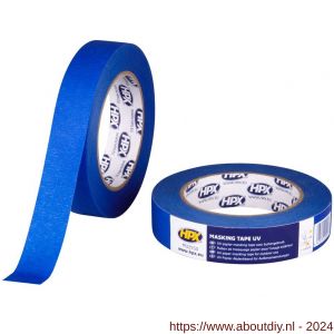 HPX Masking afplaktape UV blauw 25 mm x 50 m - A51700022 - afbeelding 1