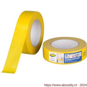 HPX Masking 4300 stucco afplakband masking tape geel 36 mm x 50 m - A51700294 - afbeelding 1