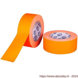 HPX Fluo gaffer textiel montage tape PRO oranje 50 mm x 25 m - A51700169 - afbeelding 1