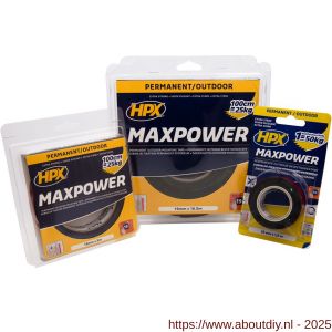 HPX Max Power Outdoor montage bevestigingstape zwart 19 mm x 5 m - A51700137 - afbeelding 2