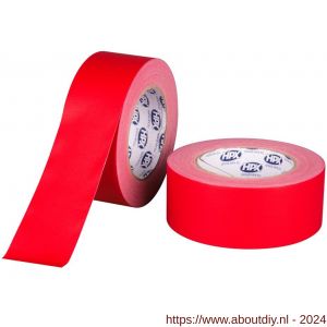 HPX Mat gaffer textiel montage tape PRO rood 50 mm x 25 m - A51700203 - afbeelding 1