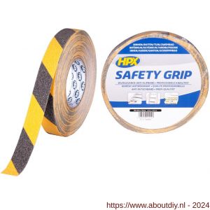 HPX anti-slip tape zwart-geel 25 mm x 18 m - A51700256 - afbeelding 1