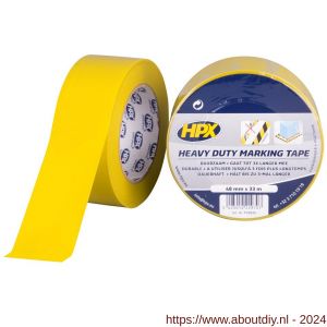 HPX zelfklevende hoogwaardige belijning-markeringstape geel 48 mm x 33 m - A51700050 - afbeelding 1