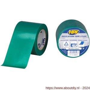 HPX PVC isolatietape groen 50 mm x 10 m - A51700297 - afbeelding 1